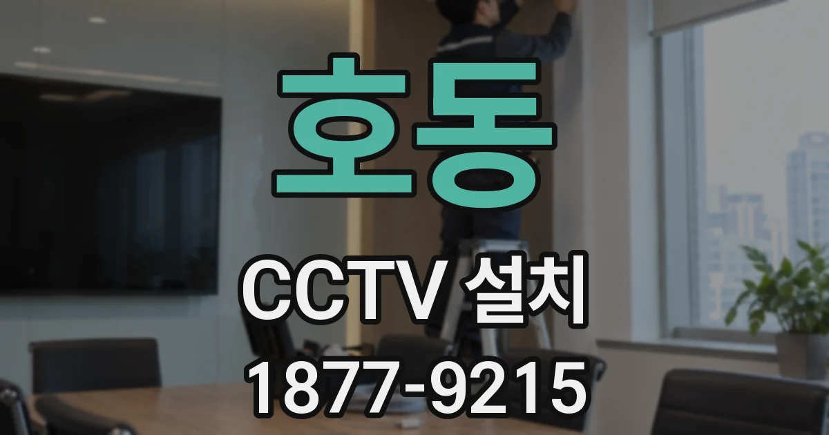 호동 CCTV 설치
