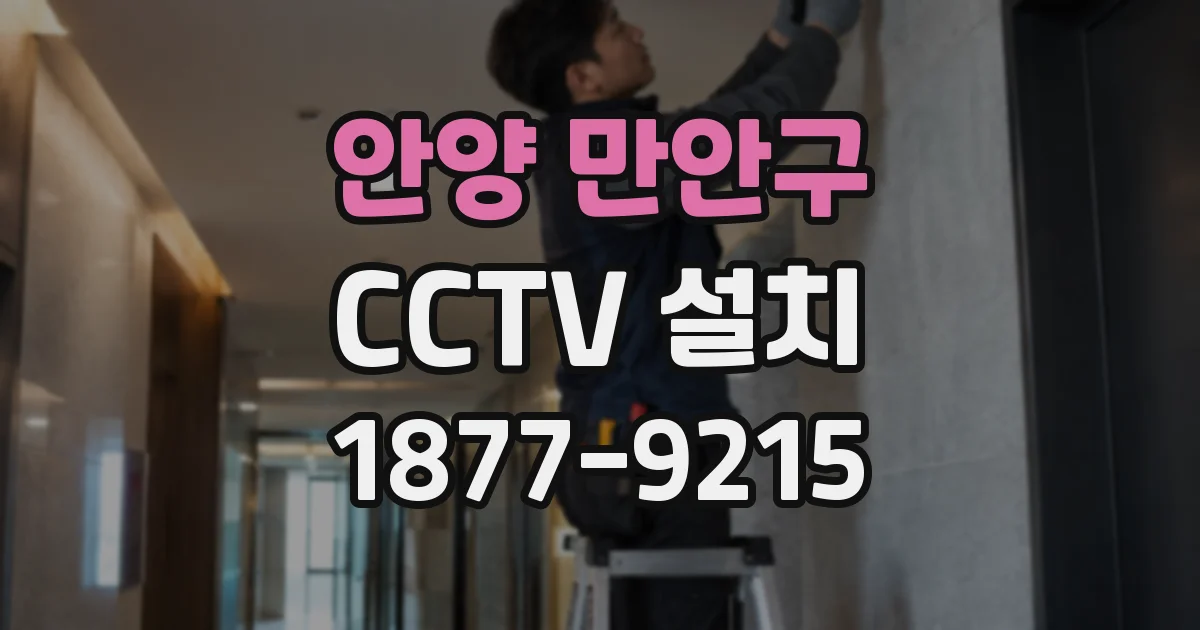 안양 만안구 CCTV 설치