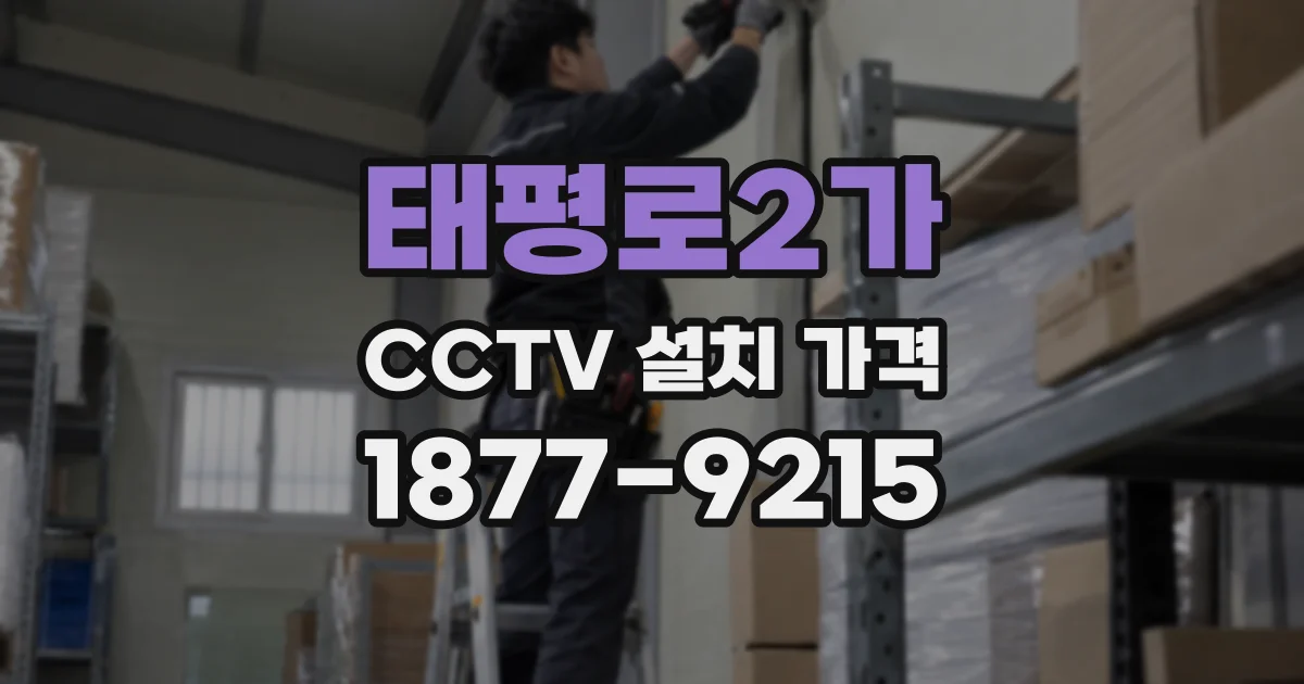 태평로2가 CCTV 설치 가격