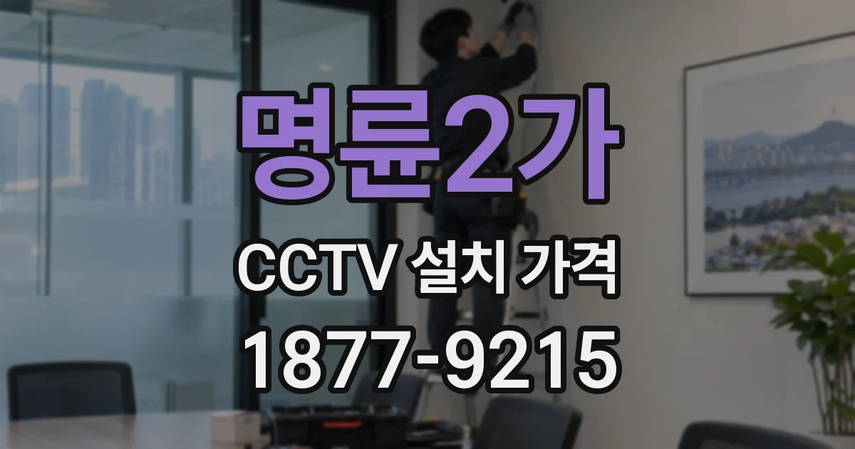 명륜2가 CCTV 설치 가격
