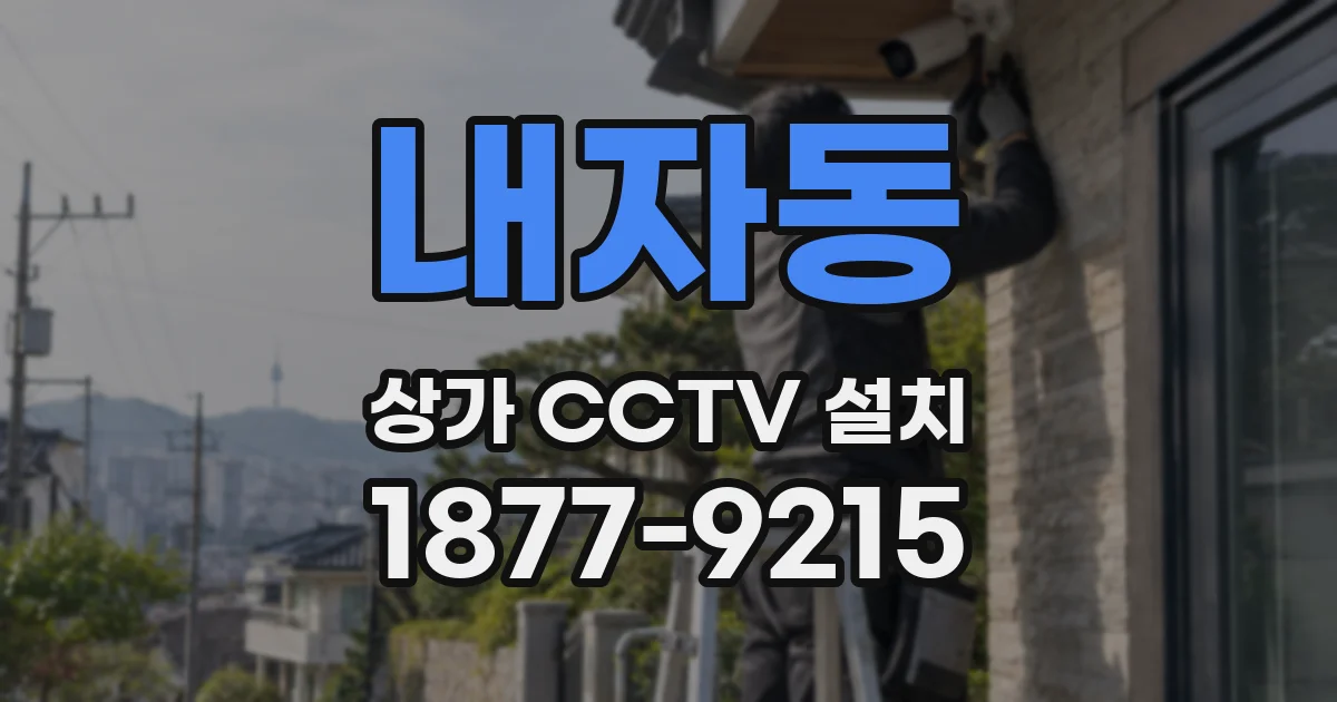 내자동 상가 CCTV 설치