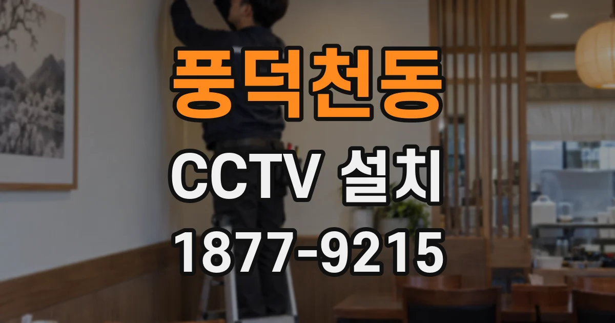 풍덕천동 CCTV 설치