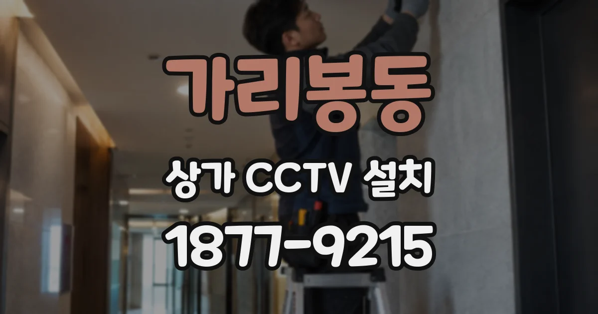 가리봉동 상가 CCTV 설치