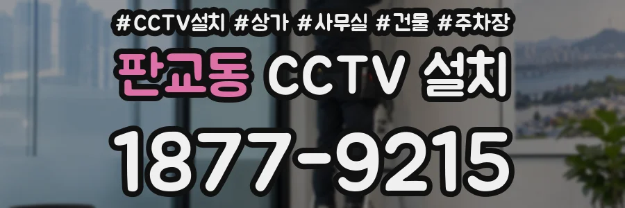 판교동 CCTV 설치