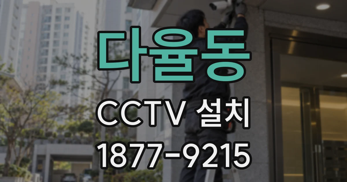 다율동 CCTV 설치