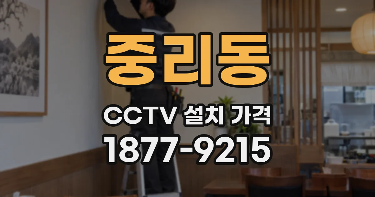 중리동 CCTV 설치 가격