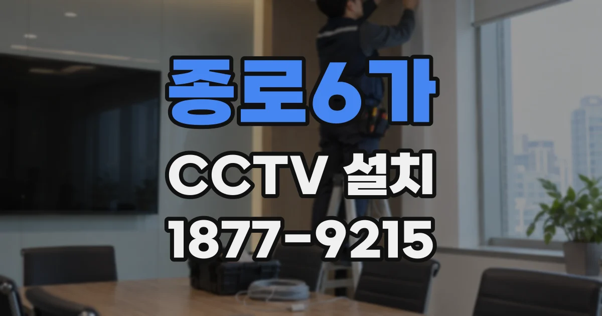 종로6가 CCTV 설치