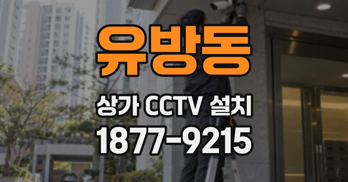 유방동 상가 CCTV 설치