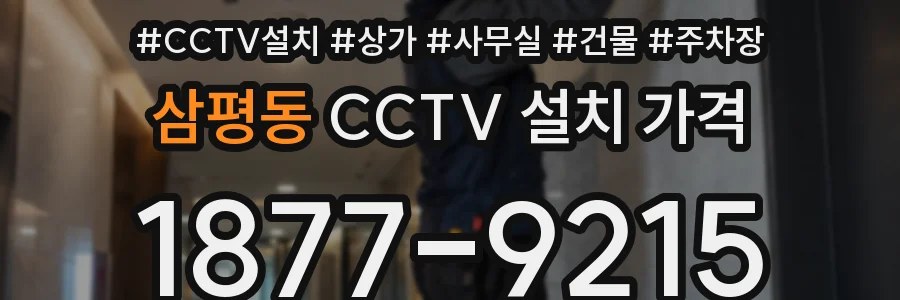 삼평동 CCTV 설치 가격