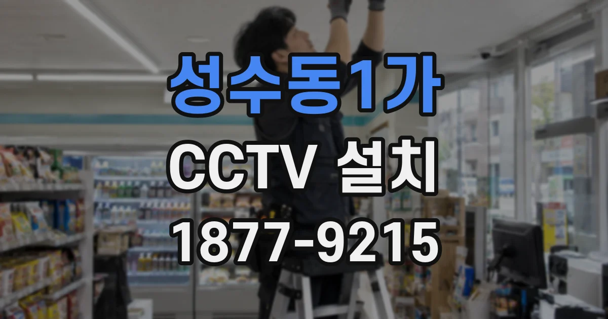 성수동1가 CCTV 설치