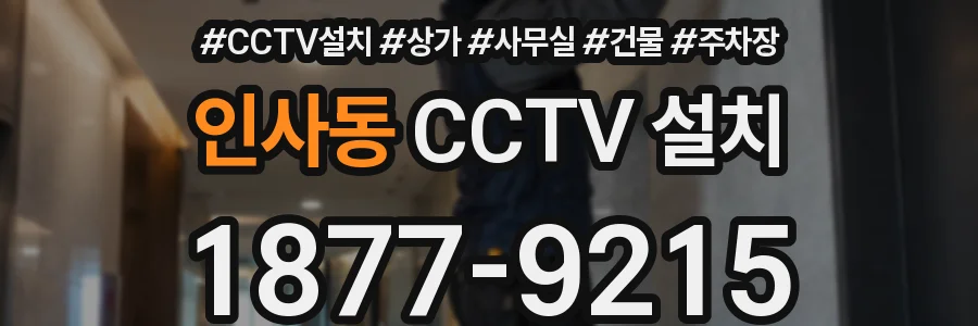 인사동 CCTV 설치