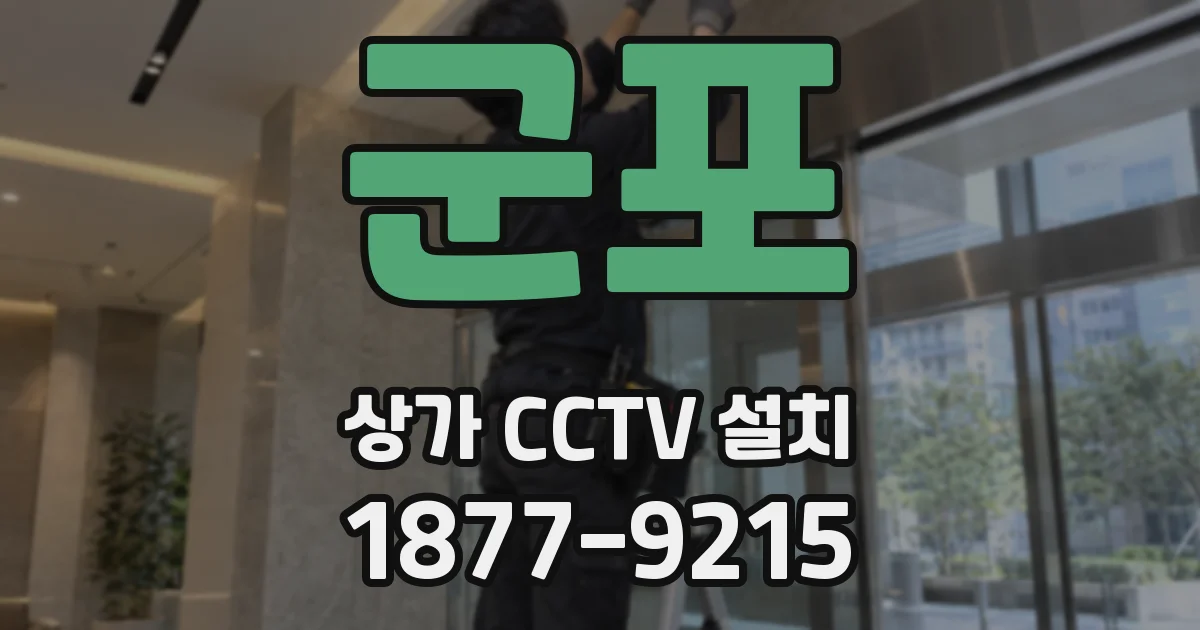 군포 상가 CCTV 설치