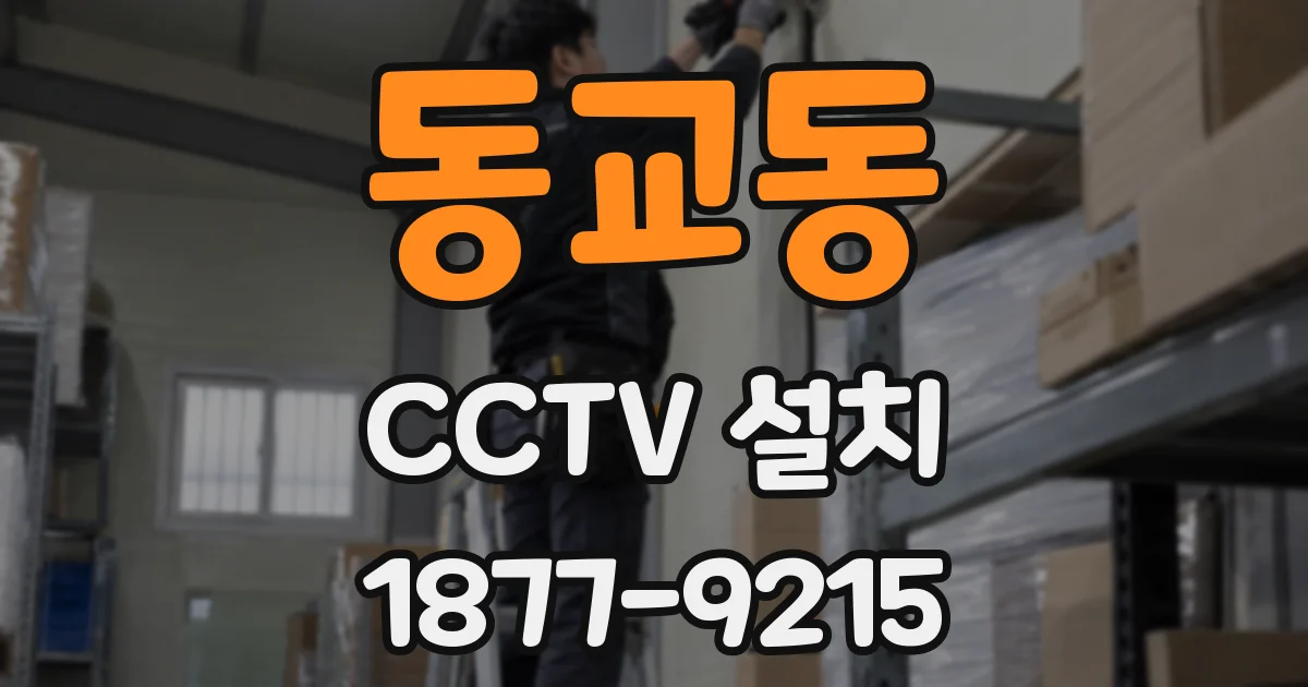 동교동 CCTV 설치