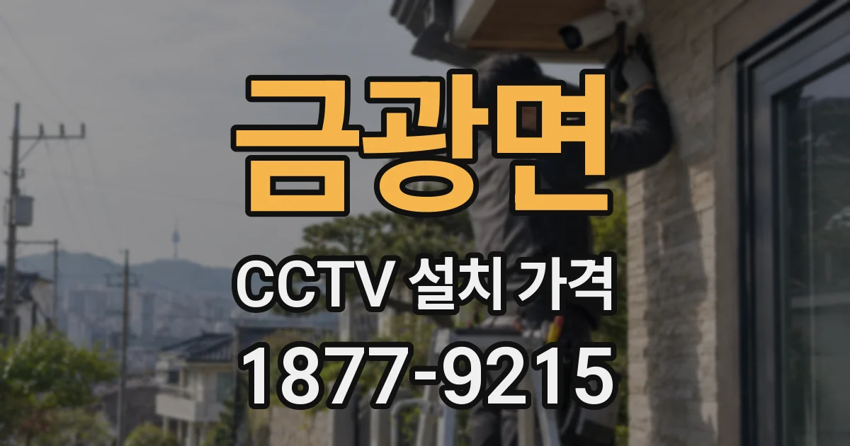 금광면 CCTV 설치 가격