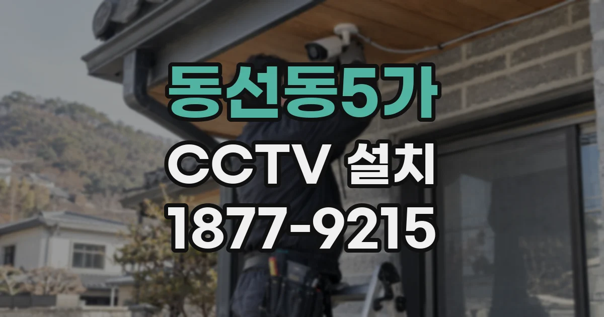 동선동5가 CCTV 설치