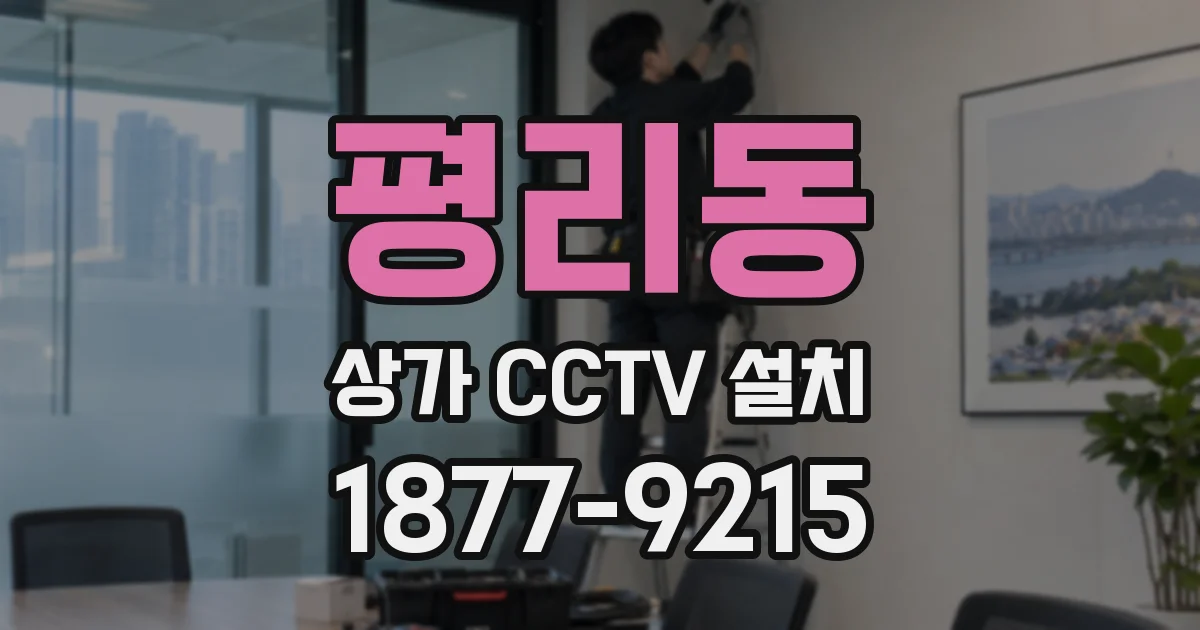 평리동 상가 CCTV 설치