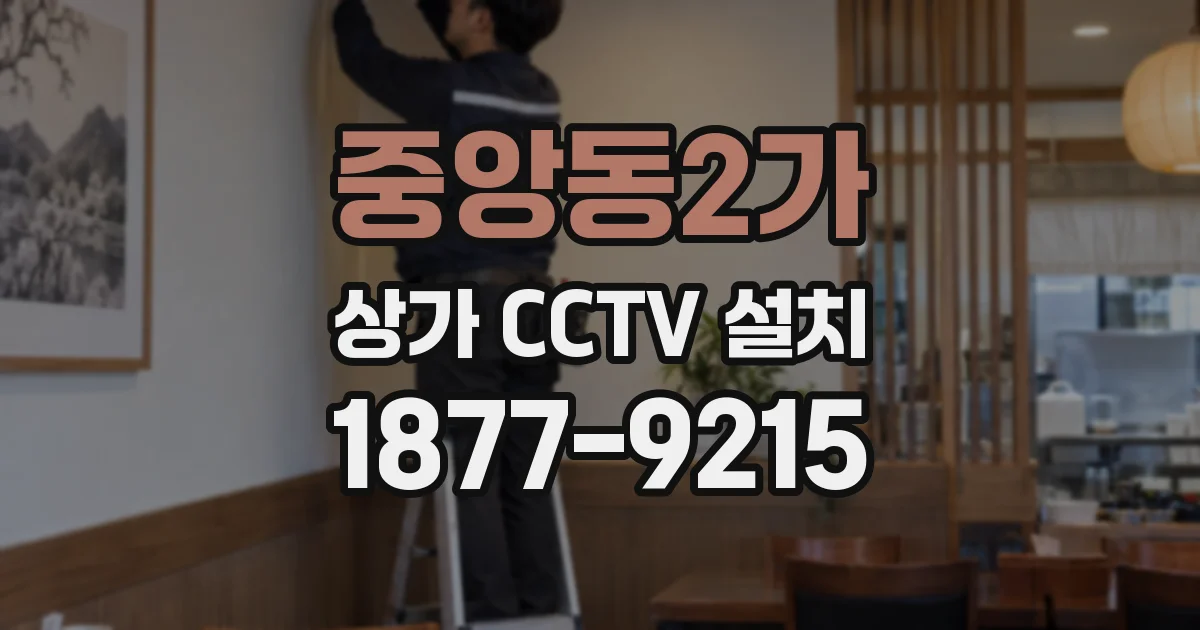 중앙동2가 상가 CCTV 설치
