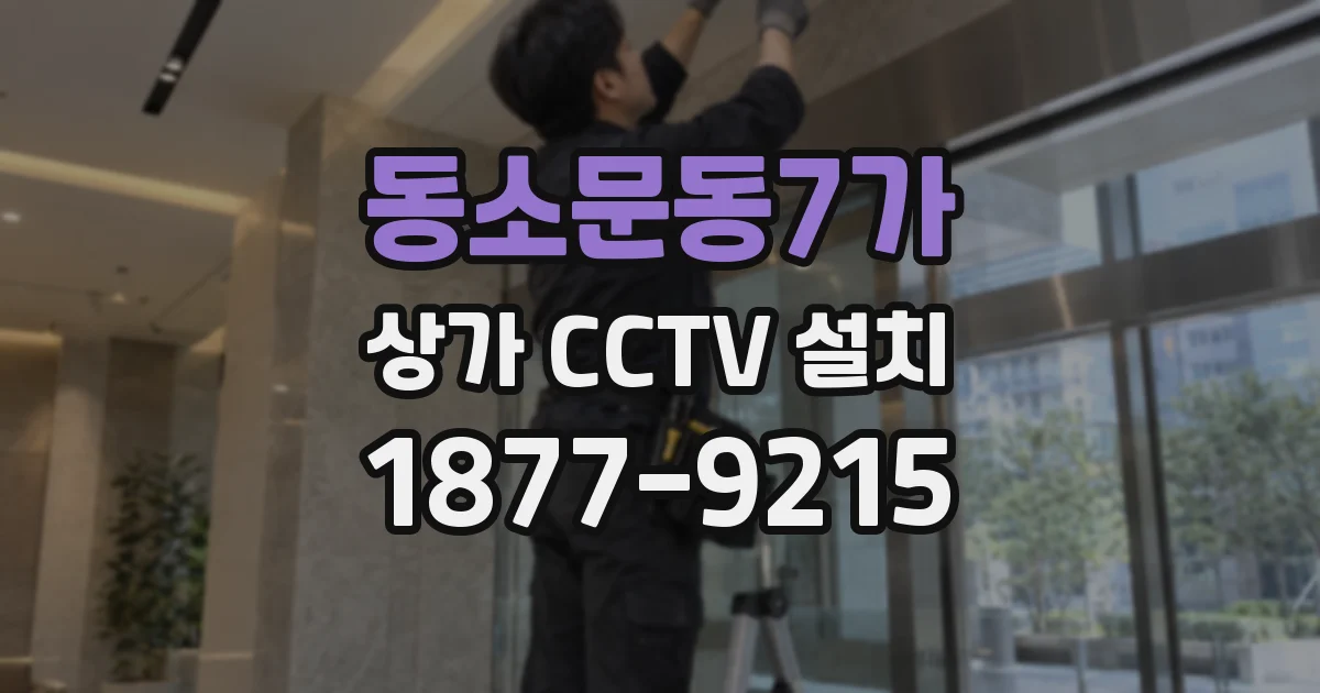 동소문동7가 상가 CCTV 설치