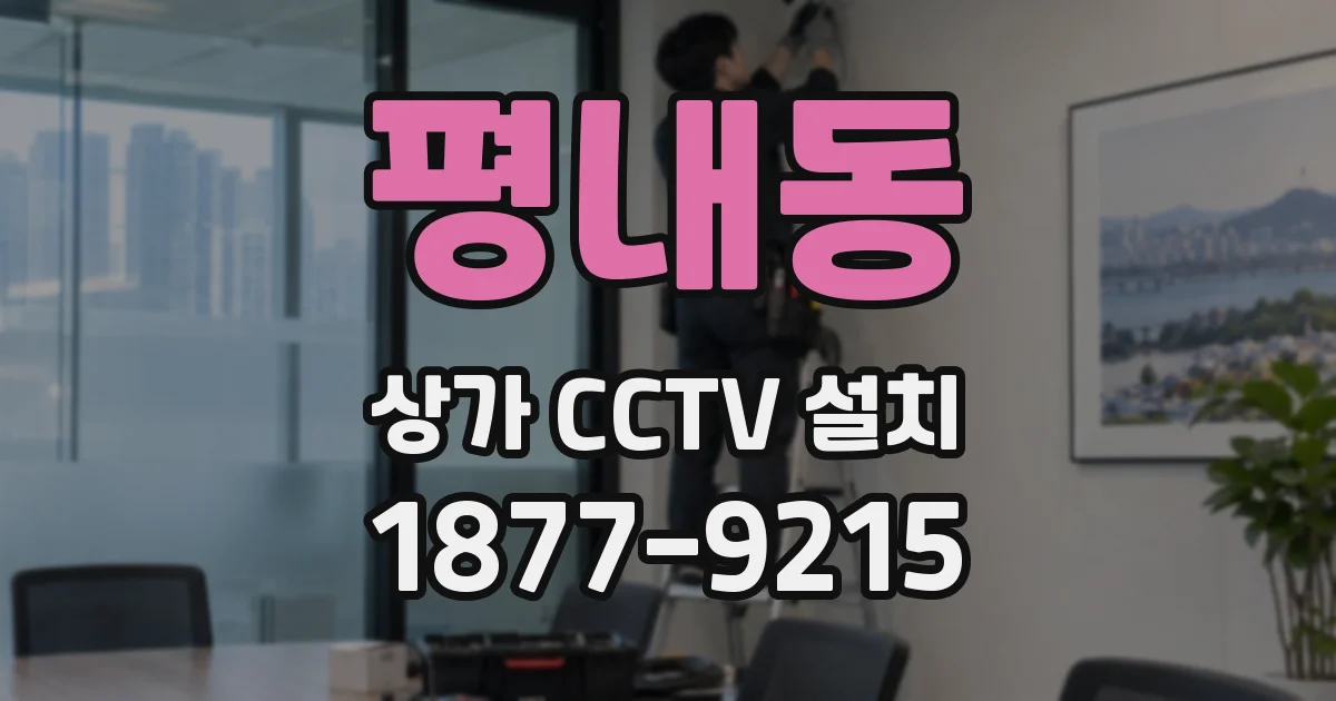 평내동 상가 CCTV 설치