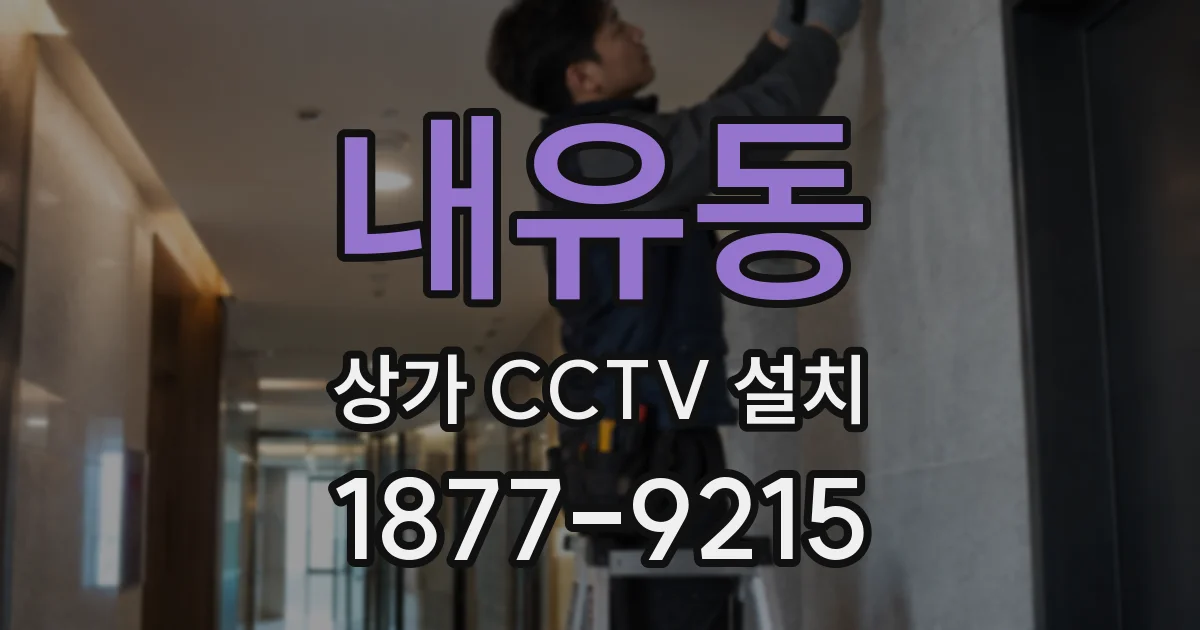 내유동 상가 CCTV 설치