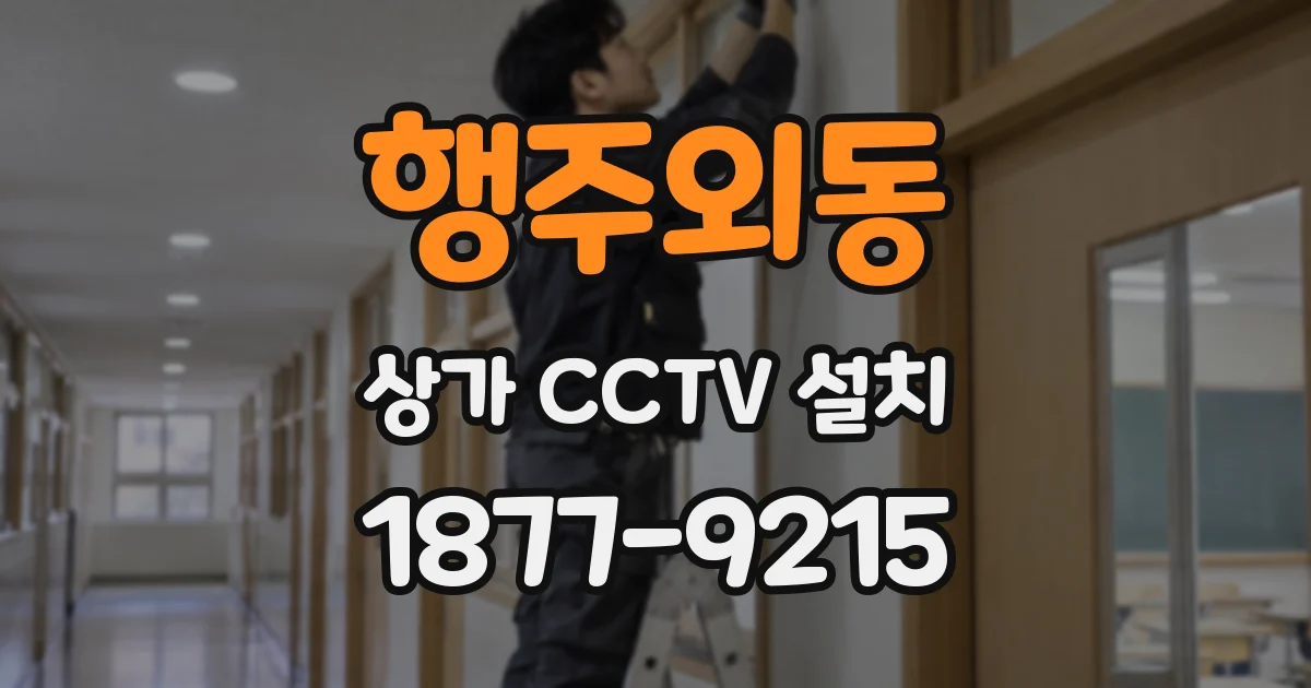 행주외동 상가 CCTV 설치