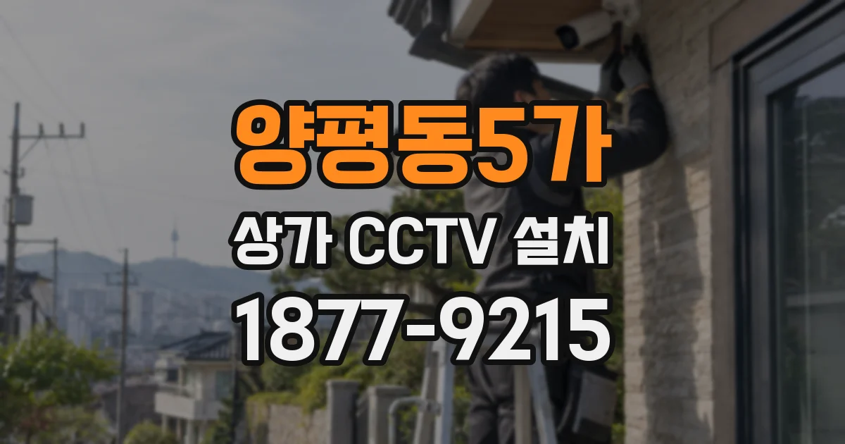 양평동5가 상가 CCTV 설치