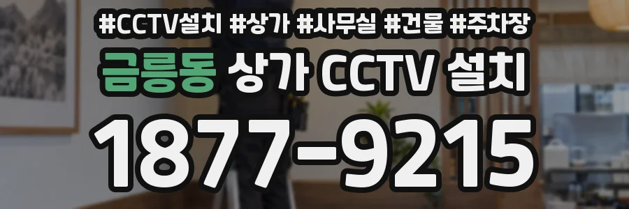 금릉동 상가 CCTV 설치