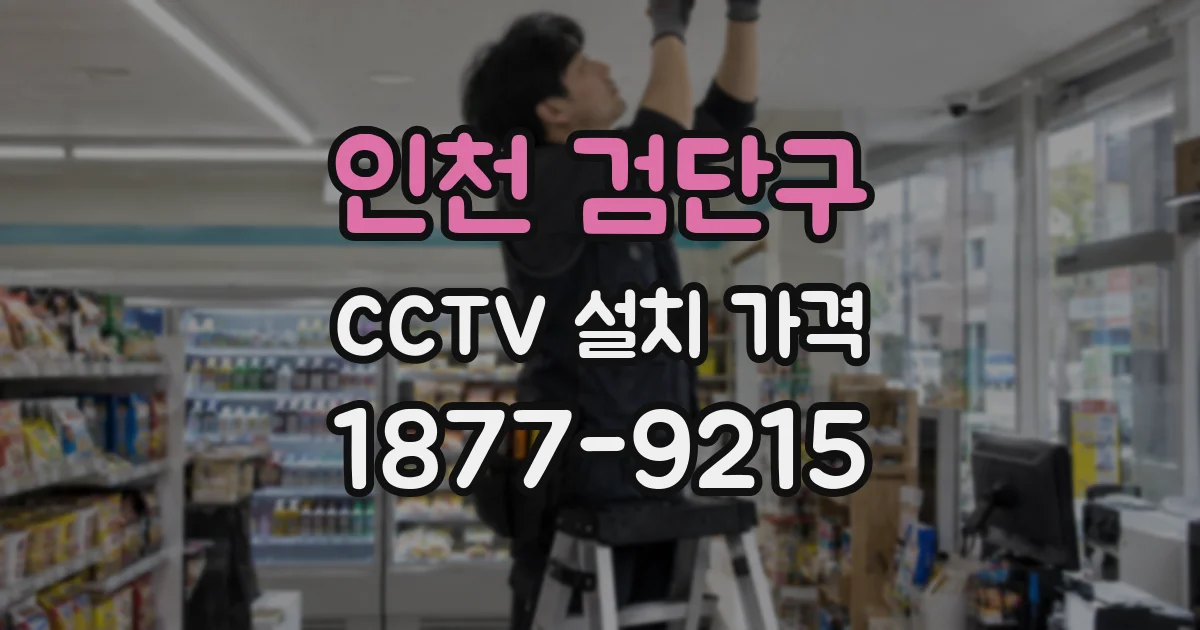 인천 검단구 CCTV 설치 가격