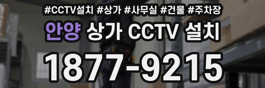 안양 상가 CCTV 설치