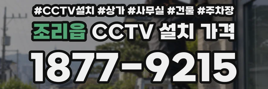 조리읍 CCTV 설치 가격
