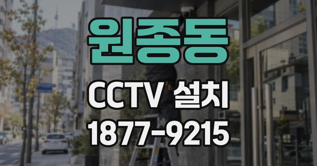 원종동 CCTV 설치