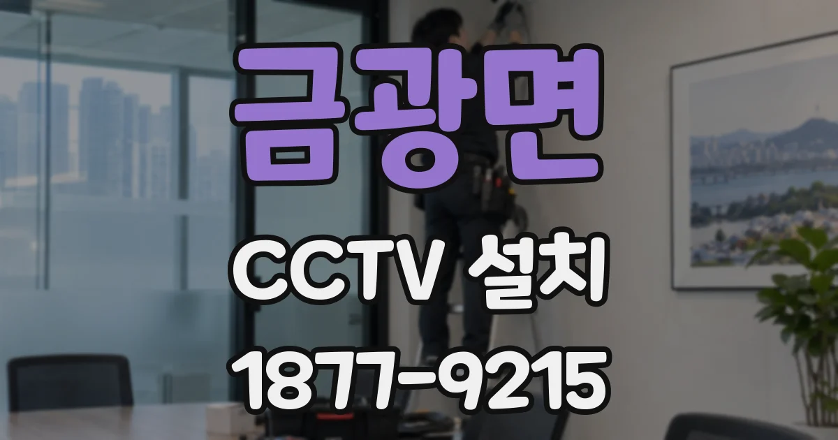 금광면 CCTV 설치