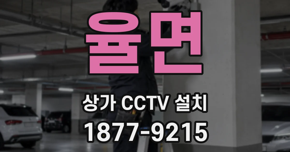 율면 상가 CCTV 설치