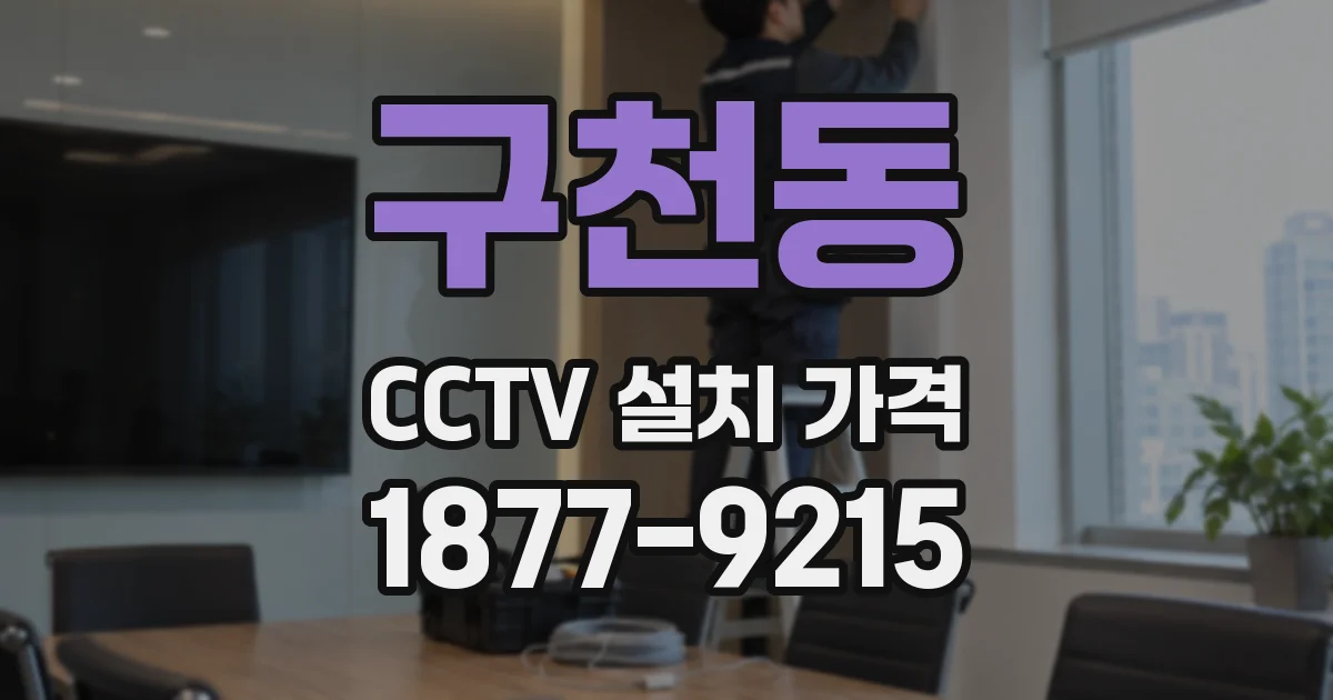 구천동 CCTV 설치 가격