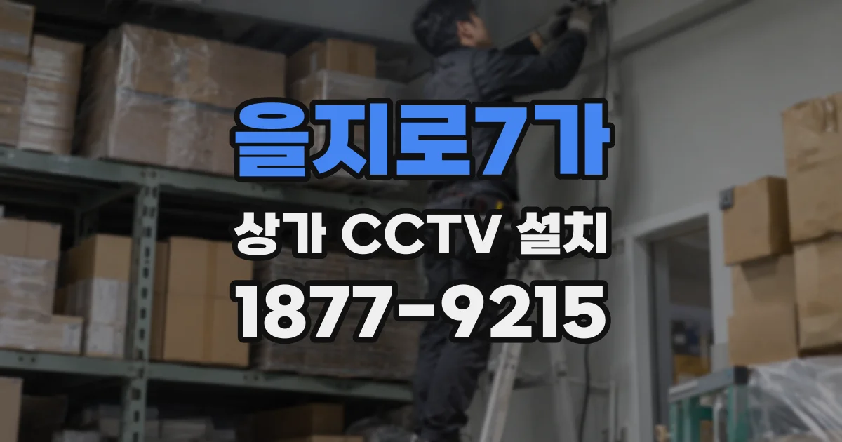 을지로7가 상가 CCTV 설치