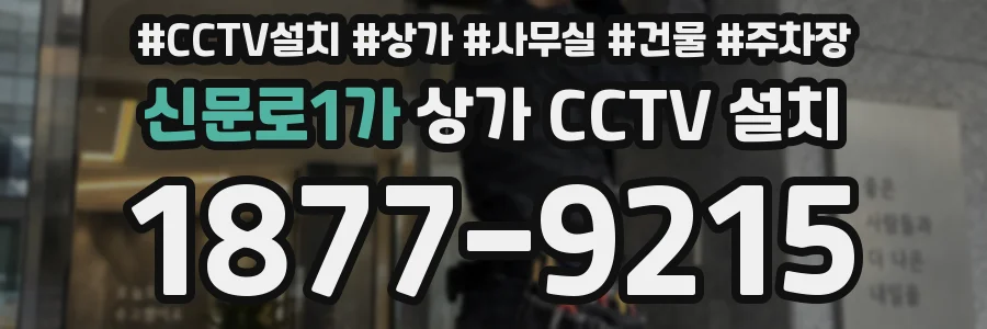 신문로1가 상가 CCTV 설치