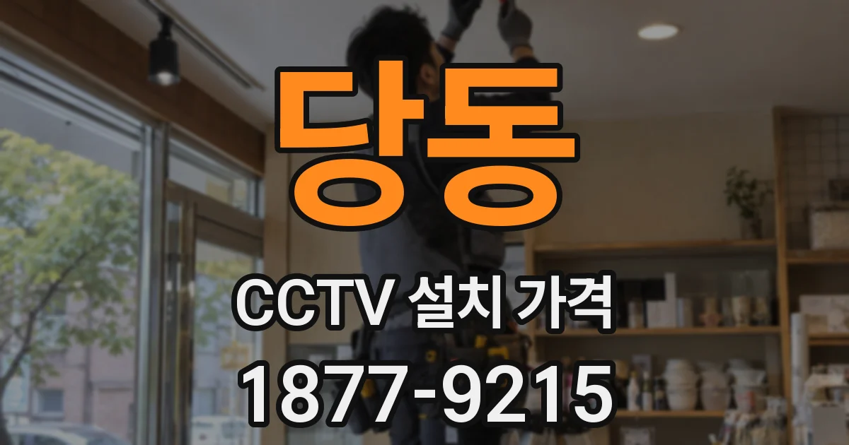 당동 CCTV 설치 가격