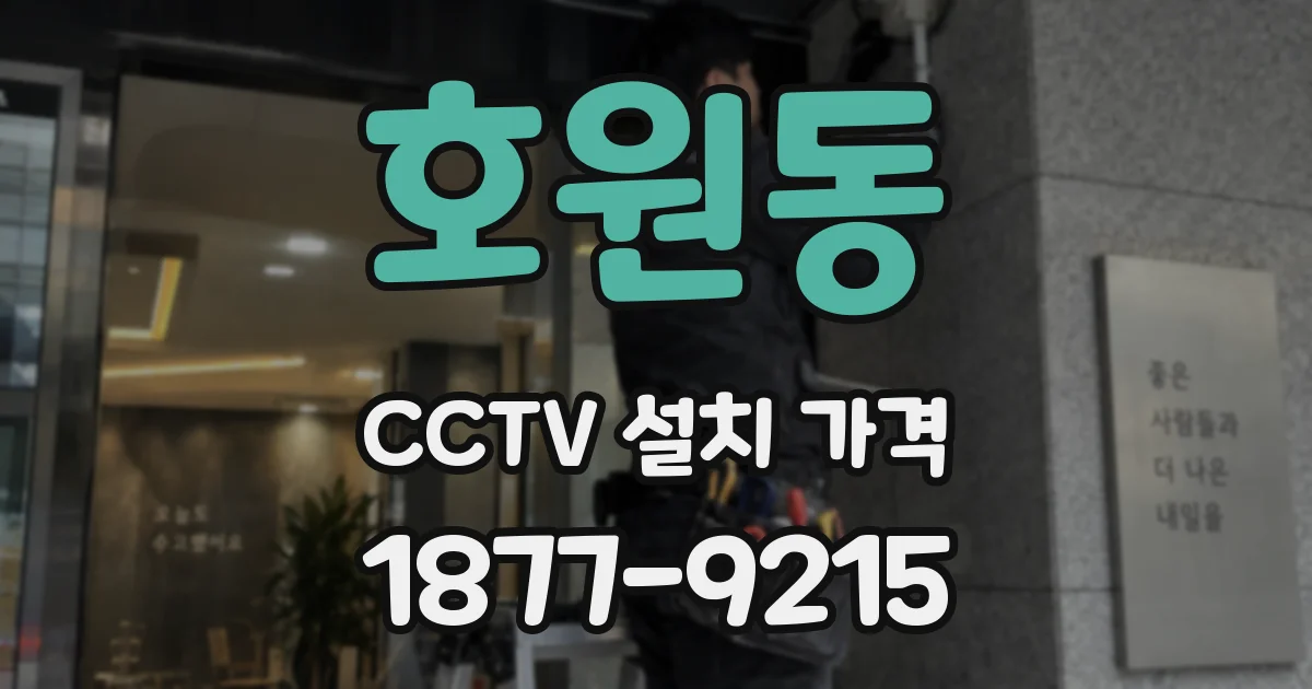 호원동 CCTV 설치 가격