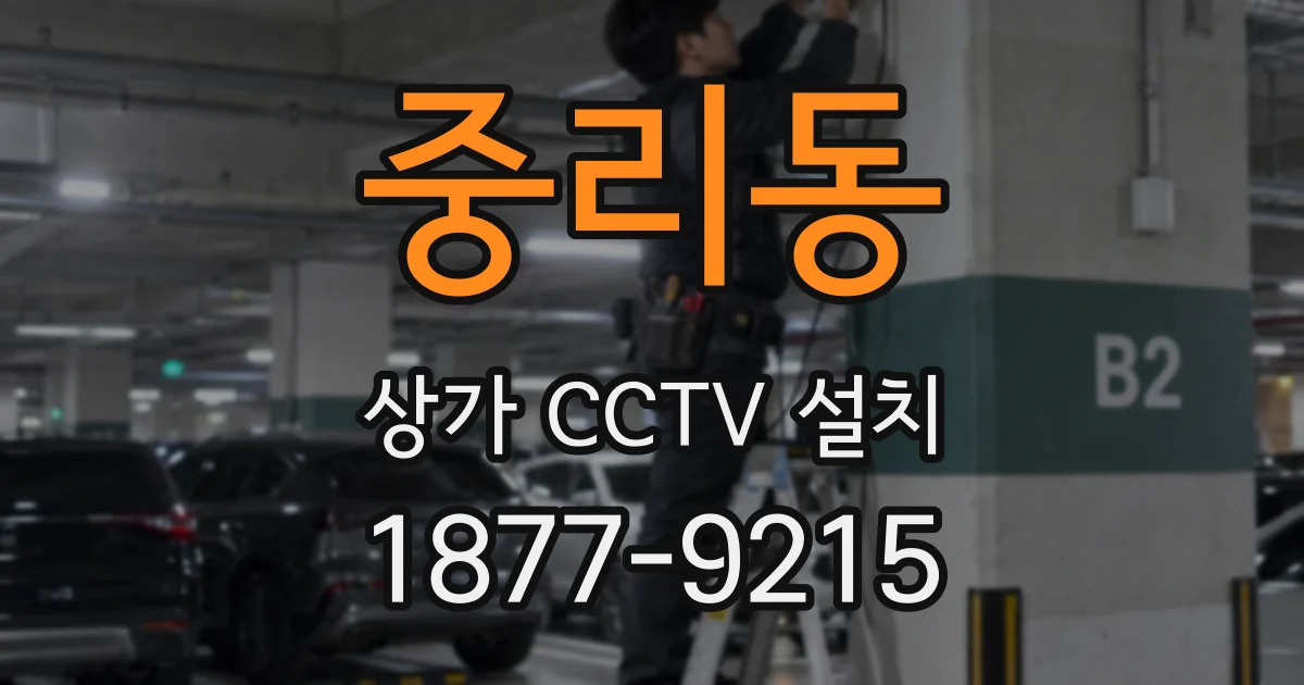 중리동 상가 CCTV 설치
