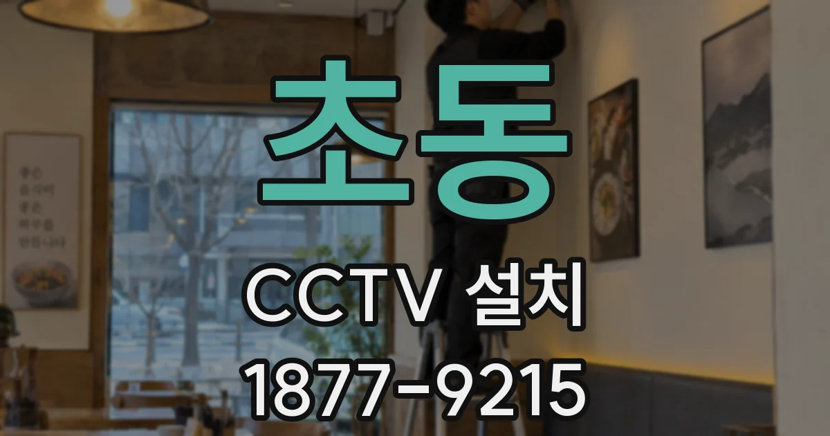 초동 CCTV 설치