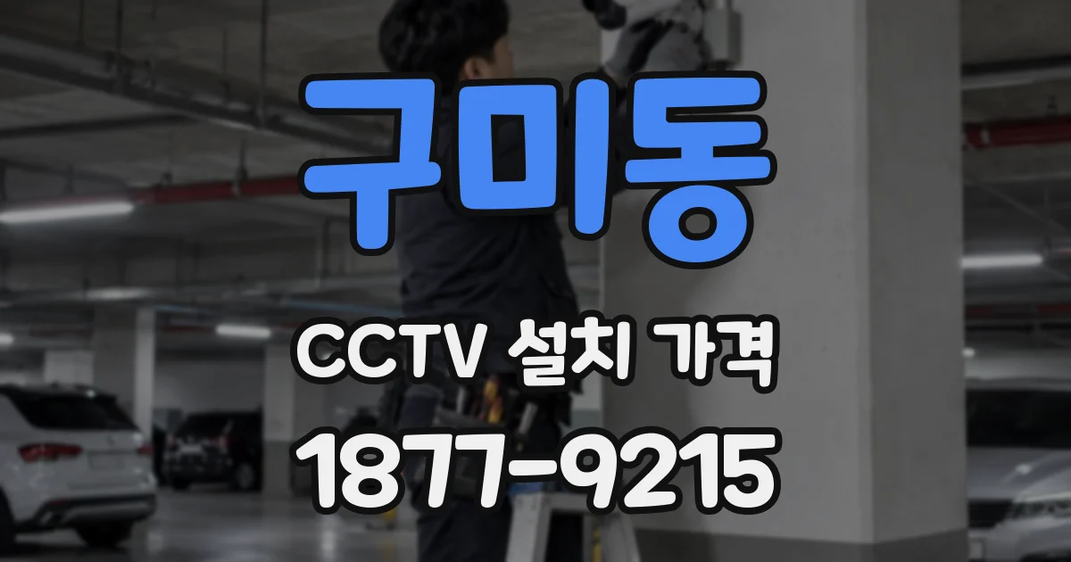 구미동 CCTV 설치 가격