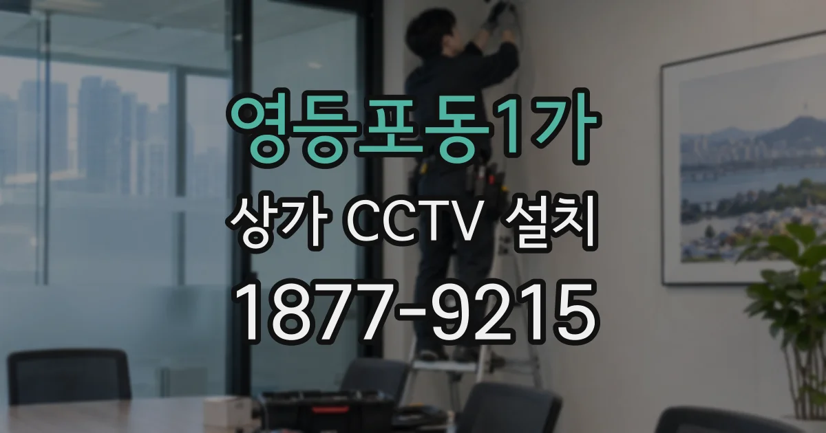 영등포동1가 상가 CCTV 설치