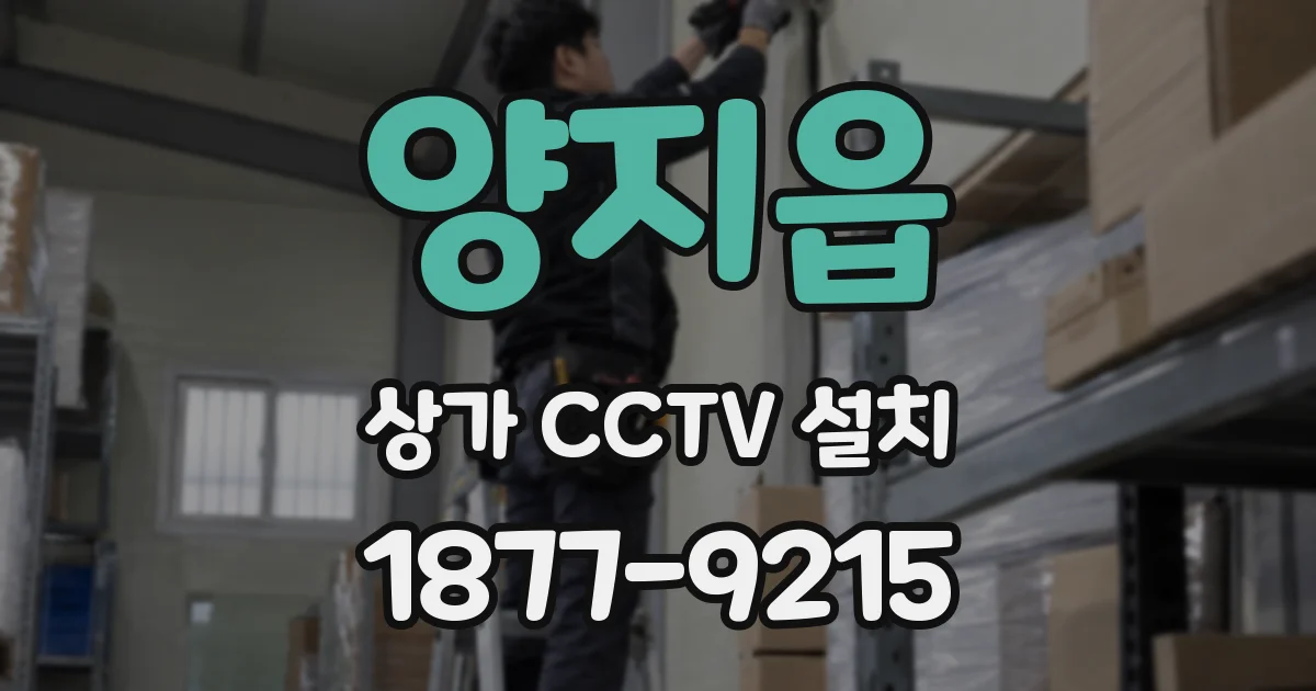 양지읍 상가 CCTV 설치