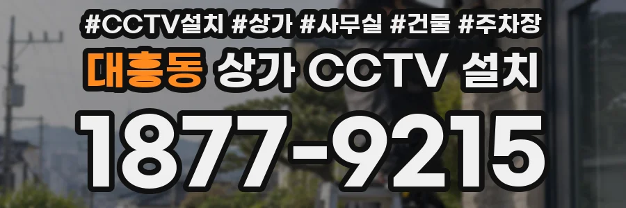 대흥동 상가 CCTV 설치