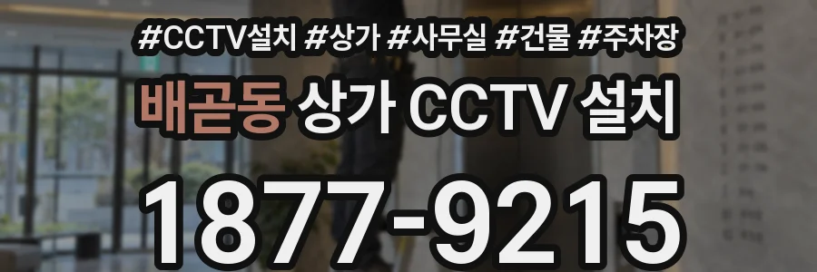 배곧동 상가 CCTV 설치