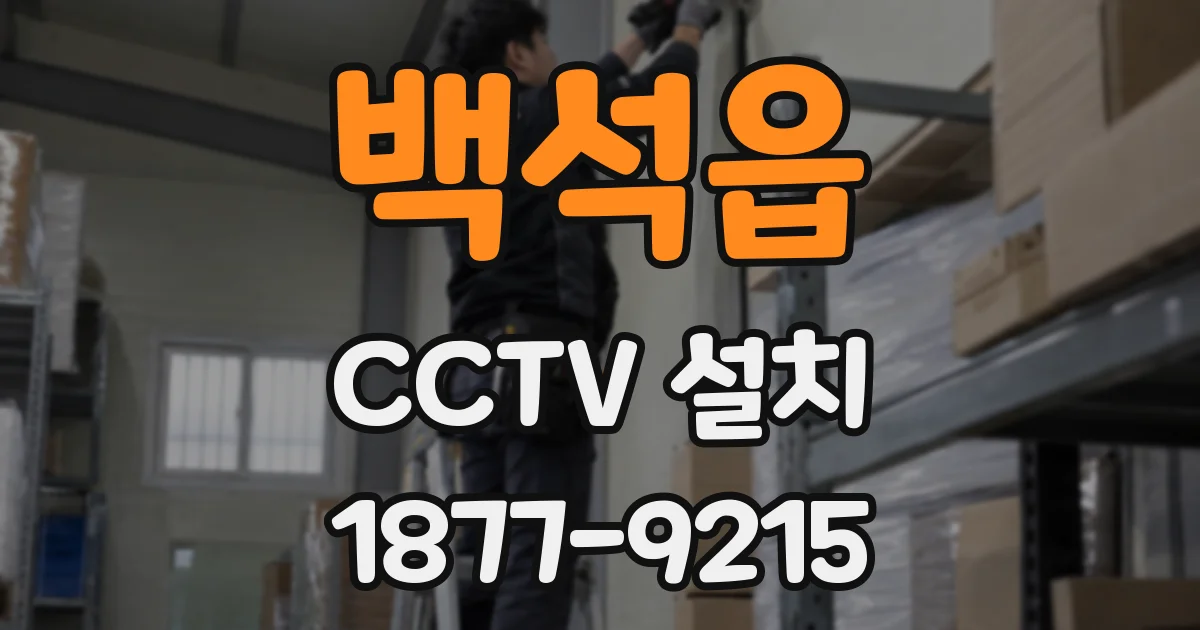 백석읍 CCTV 설치