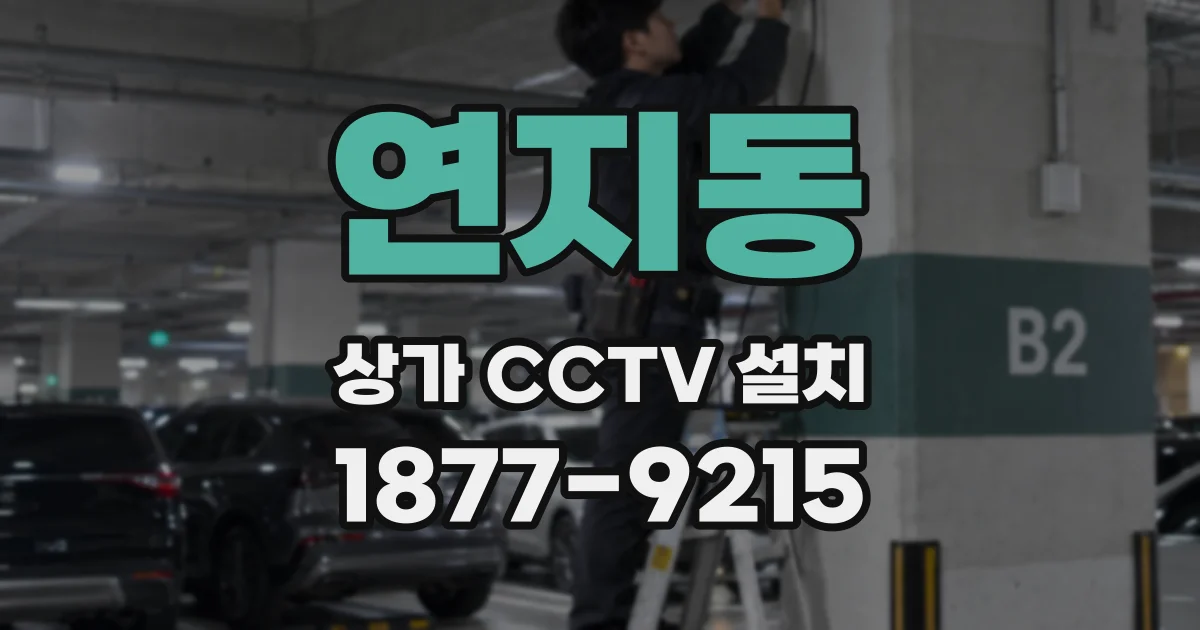 연지동 상가 CCTV 설치