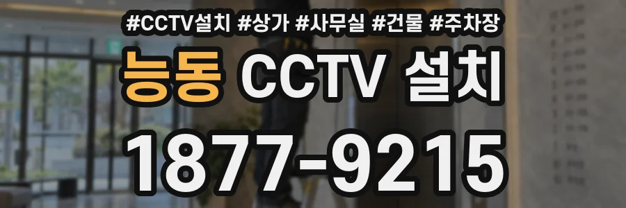 능동 CCTV 설치