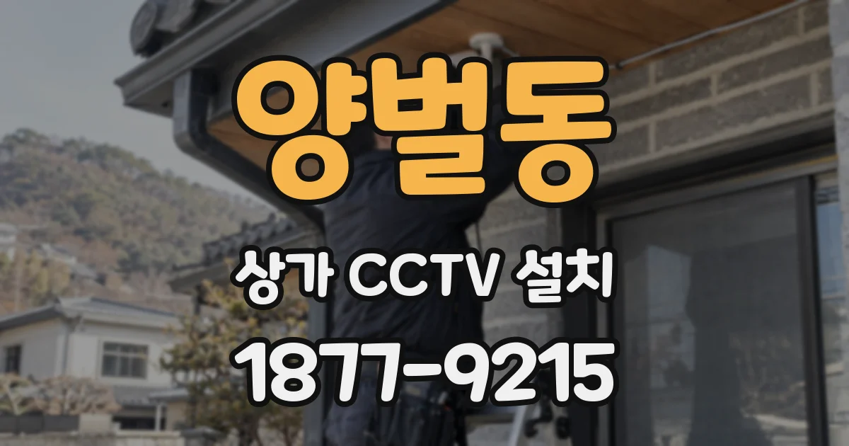 양벌동 상가 CCTV 설치