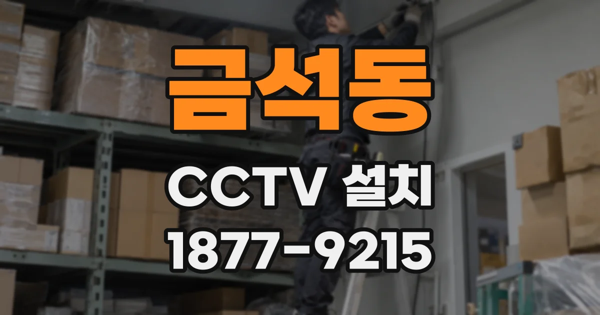 금석동 CCTV 설치